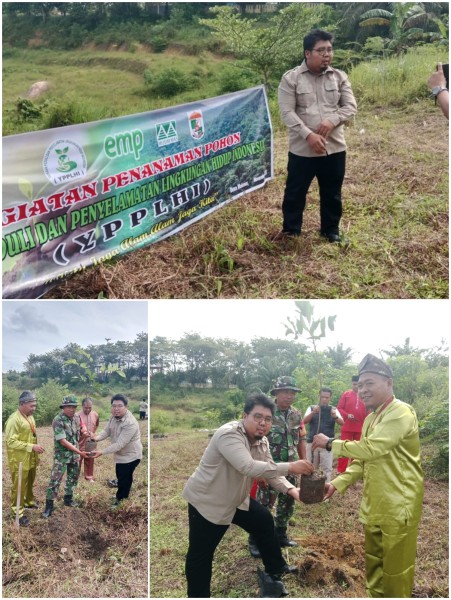 Peringati Hari Pohon Sedunia, EMP Bentu dan Musim Mas Support YPPLHI Tanam 100 Batang Pohon di Pelalawan