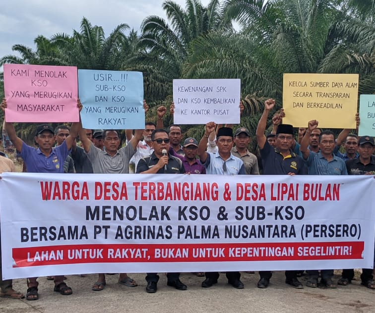 Dua Desa di Pelalawan Bersatu Tolak KSO PT Agrinas Palma Nusantara, Warga: Lahan untuk Rakyat, Bukan Segelintir Orang