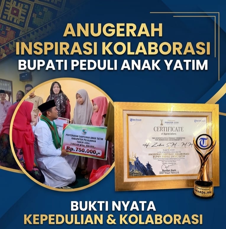 Saat Bupati Padamkan Karhutla, Penghargaan Peduli Anak Yatim Justru Datang: Zukri Raih Tribun Award 2026