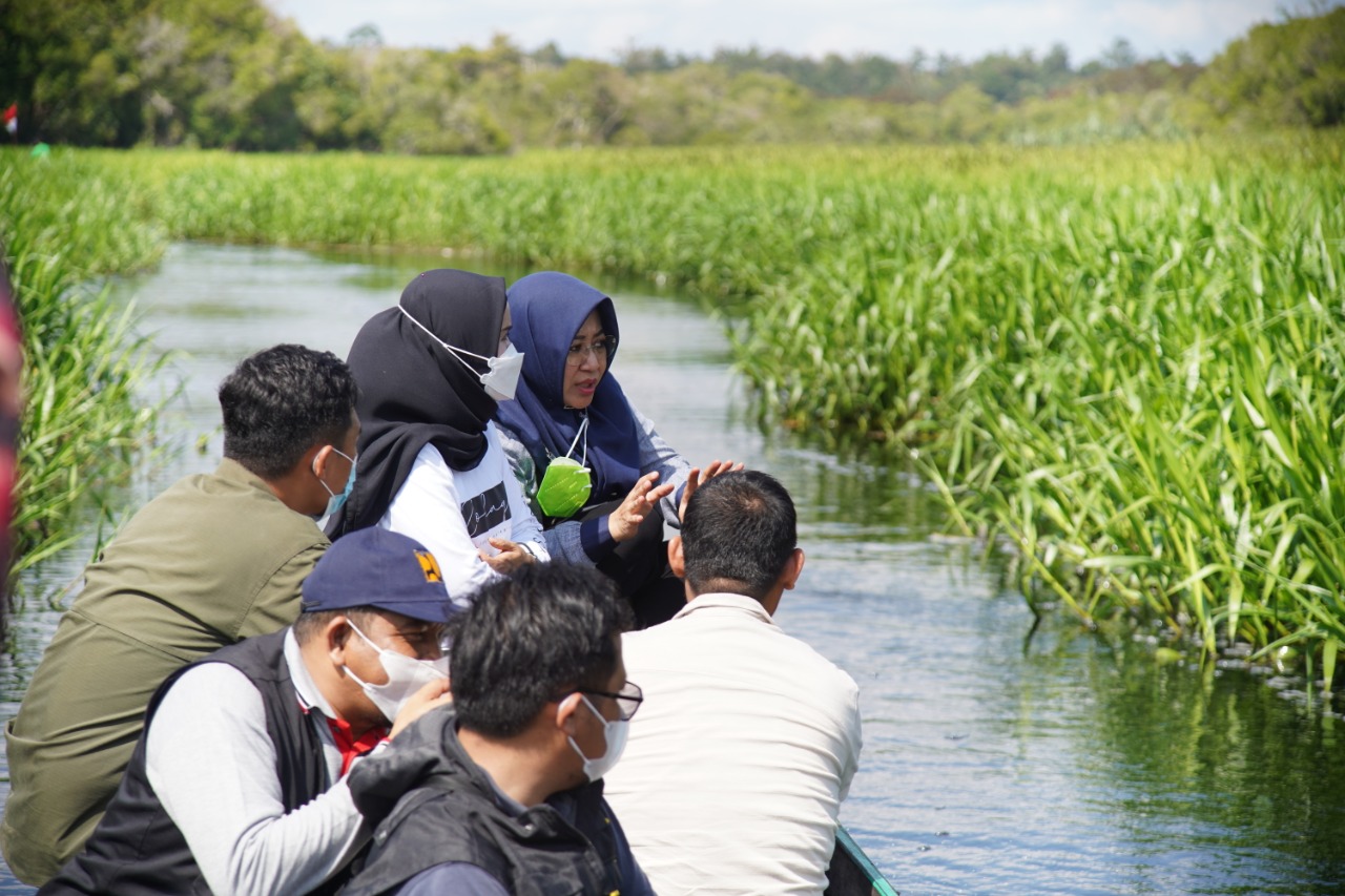 Tinjau Sungai Kerumutan, Senator Riau Bahas Normalisasi dengan Kementerian PUPR di Atas Pompong