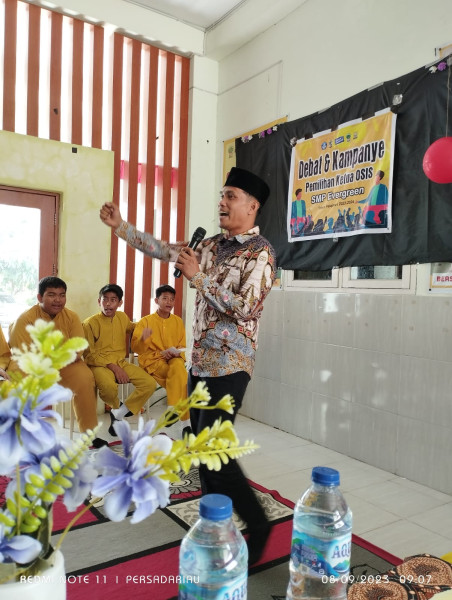 Pemilihan Ketua OSIS SMP Evergreen, Mulyadi Berikan Motivasi Sportifitas