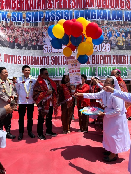 Bupati Zukri Resmikan Sekolah Assisi, Siap Cetak Generasi Unggul Pelalawan