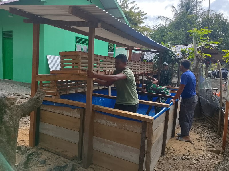 Lima Unit Kandang Ayam Petelur dan Kolam Lele TMMD ke-129 Rampung 100 Persen