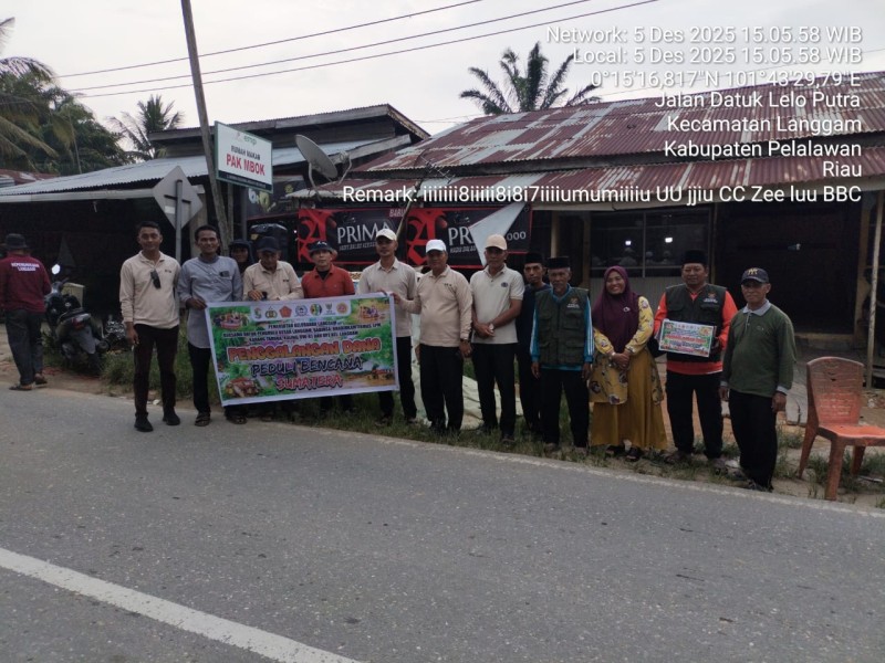 Lurah Langgam Bersama Unsur Masyarakat Galang Dana untuk Korban Bencana Aceh, Sumut, dan Sumbar