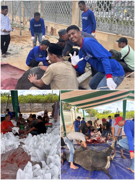 Perdana Gelar Pemotongan Hewan Kurban, Masjid Al-Hidayah 131 Sembelih 6 Sapi dan 1 Kambing