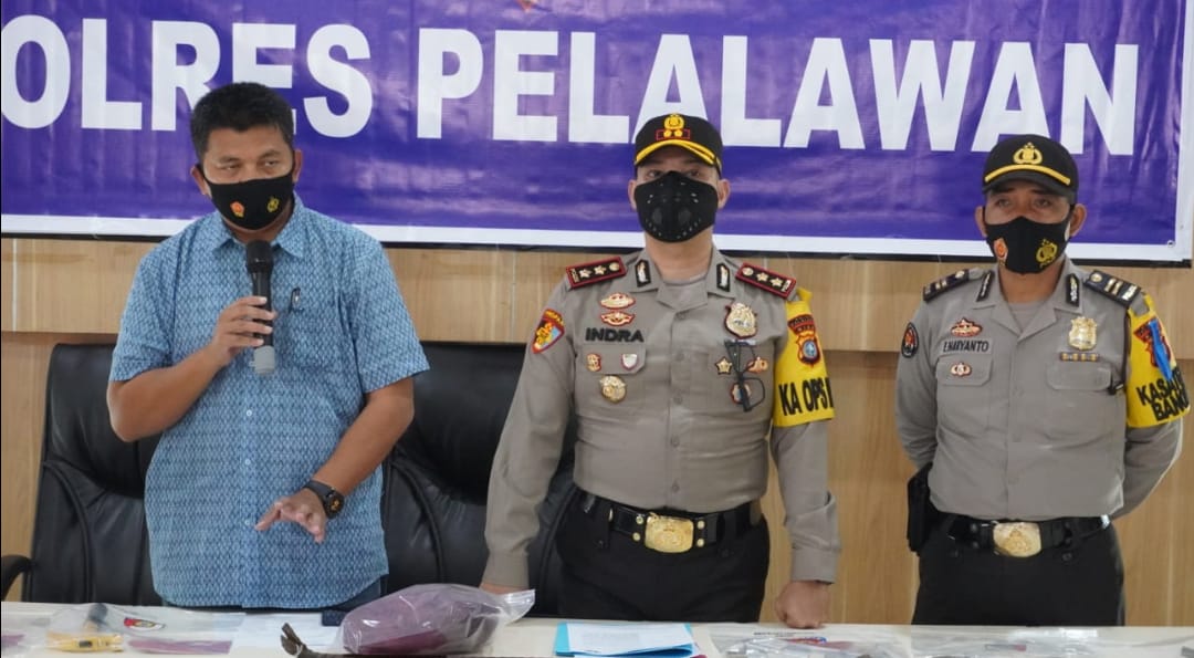 Berhasil Ungkap Kasus Curat, Polres Pelalawan Gelar Press Rilis