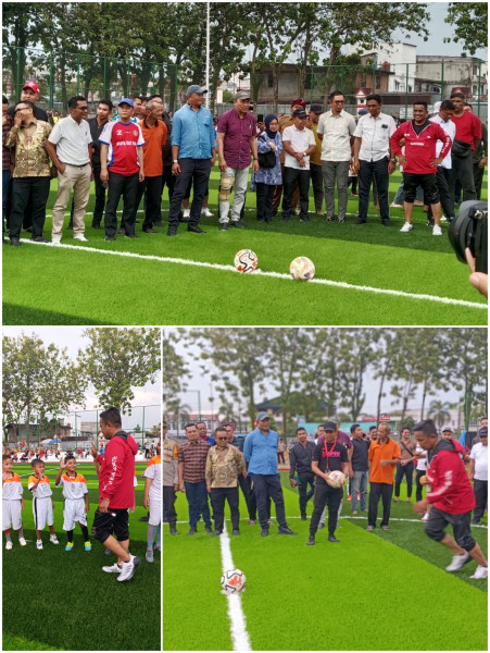 Selain Lapangan Mini Soccer Kerinci, Bupati H Zukri Sebut Lapangan Mini Soccer Sorek dalam Proses Pengerjaan