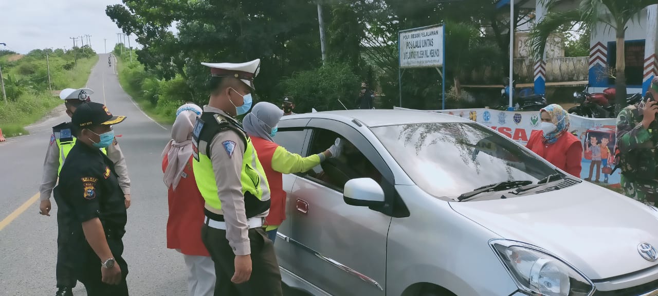 Antisipasi Arus Mudik, Polsek Pangkalan Kerinci Masih di Kawal Perbatasan