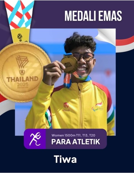 Langkah Emas dari Ukui: Tiwa dan Mimpi yang Berlari Hingga Thailand di  ASEAN Para Games 2025