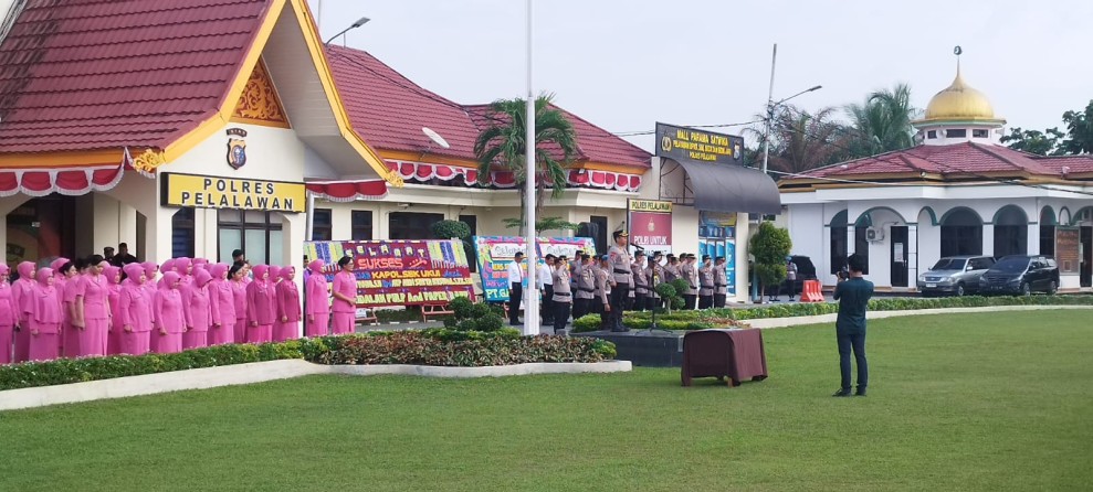 Sertijab Kapolsek Ukui, Kapolres Pelalawan Tekankan Pentingnya Pelayanan Publik dan Kamtibmas