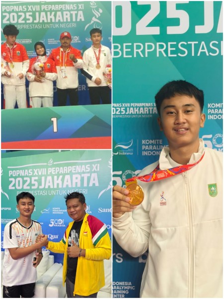 Fadlan Pandu Winata, Atlet Muda NPC Pelalawan Raih Dua Perunggu di Peparpenas 2025 Jakarta