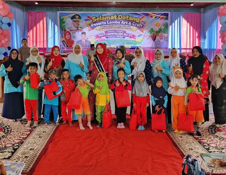 HUT ke-21 HIMPAUDI Pelalawan Meriah, Anak PAUD Unjuk Kreativitas Lewat Lomba Menggambar