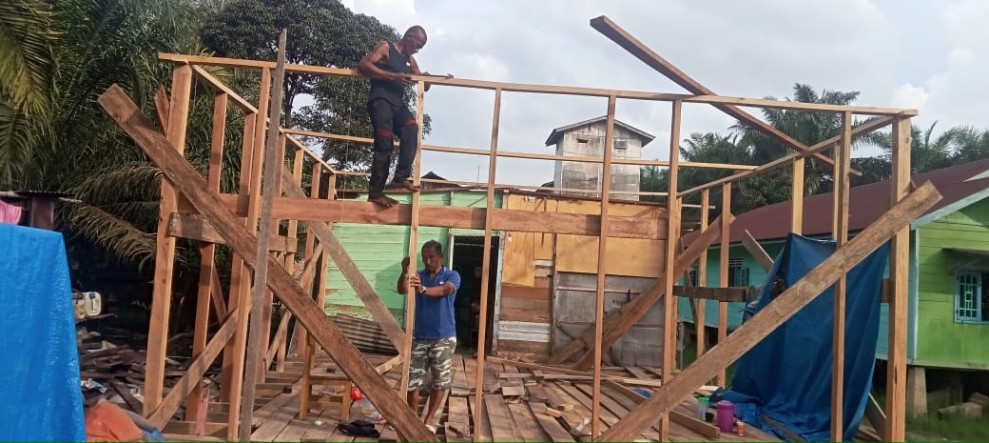 Rumahnya Direnovasi, Keluarga Mariana Ucapkan Terimakasih Kepada BAZNAS Kabupaten Pelalawan