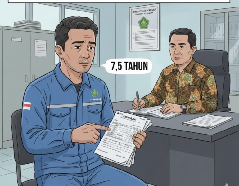 7,5 Tahun Kerja Tetap Berstatus Kontrak, Pekerja Maintenance PT RAPP Mengadu ke Disnaker