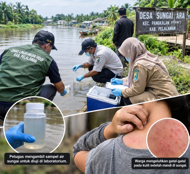 Warga Sungai Ara Keluhkan Gatal-Gatal Usai Mandi di Sungai, Hasil Uji Laboratorium DLH Belum Juga Diumumkan